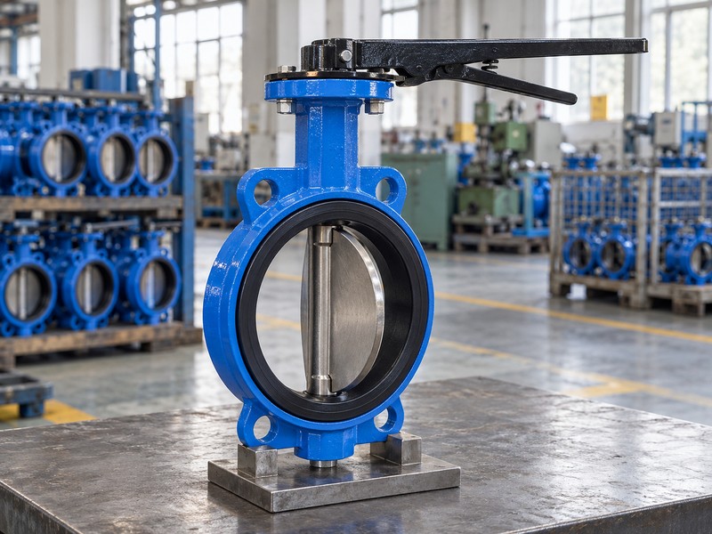 What does a butterfly valve look like? A wafer body, disc and vertical shaft