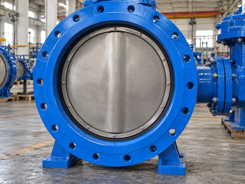 Disc perimeter and seat region of a flanged butterfly valve