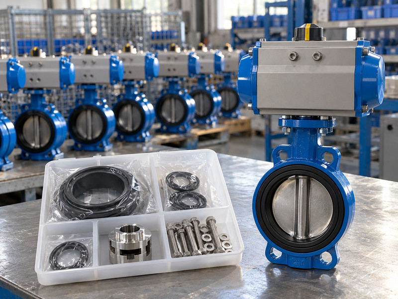 wholesale double acting pneumatic butterfly valve: Separate seat, seals, coupling and fasteners